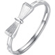 Misu platinum ring for women PT950 platinum bow live ring birthday gift for girlfriend, weight 1.8-2.0 grams + free engraving