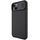 Nelkin is suitable for Apple iPhone 14/13 mobile phone case, full-inclusive anti-fall protection case, sliding cover, lens camera creative protective case, silicone soft edge, black mirror Pro, black