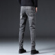 Jeep Spirit Jeans Winter New Style de Winter Plus de terciopelo Pantalones delgados para hombres Pantalones rectos elásticos de moda Qqn-1049 Gray 33
