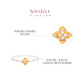 Chow Tai Fook Soinlove Honey Gold Gold Diez millas de maquillaje rojo Pulsera de polvo de perla dorada VR1504 16.25 cm