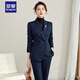 ROMON suit suit slim and fashionable high-end autumn and winter gold store shopping guide suit women's formal jacket professional work clothes navy blue suit jacket M