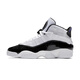 Nike (Nike) Freizeitschuhe Frauenschuhe Sommer Neue Sneakers Air Jordan 6 Ringe GS Sechs-Kronen-Basketballschuhe 323419-104 Schwarz-Weiß-Farben 38 38