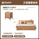 Lit d'origine en bois massif massif moderne simple petite chambre appartement double en chêne haut en chêne lit de rangement L701f [couleur en bois de chêne] 1,8 m + table de chevet * 1 boîte de lit