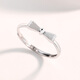 Misu platinum ring for women PT950 platinum bow live ring birthday gift for girlfriend, weight 1.8-2.0 grams + free engraving