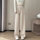 
Red Dragonfly narrow version wide-leg pants for women 2025 spring and autumn new casual trousers for women plus velvet spring sports straight pants 689# off-white nine-point - regular M