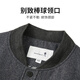 与狼共舞【52.9%羊毛】秋冬时尚毛呢外套棒球领休闲男士夹克 003中灰 185 