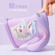 Disney children's rain boots girls' mid-tube non-slip rain boots Snow princess baby water shoes P21013 purple 170mm