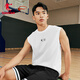 Jordan QIAODAN basketball vest men's summer breathable casual sports running vest Jordan White L (175)