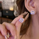 Flashing Diamond Cube Sugar Earrings in the Wild Women Don’t Need to Take Off Earrings to Sleep Light Luxury Temperament High-end Light Luxury Niche 2025 New Earrings Square Diamond Earrings