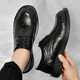 XO leather shoes men [cowhide] 2025 spring and summer men's shoes lace-up derby shoes men business formal casual shoes men black [hand-grabbed cowhide-four seasons] 6621 42