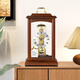 Hanshi (Hense) solid wood mechanical desk clock Chinese style living room wind-up desk clock creative retro sitting clock ornaments clock HD03 German Hemler 14-day movement
