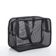 Mesh men's toiletry bag portable hand-held bath storage cosmetic bag black leaking fitness bath pocket bath bag Xiaohui (25*11*16)