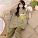 Junjunsui dimei pyjamas für Frauen reine Baumwolle kurzärmelige Hosen Frühlings- und Herbst-Cartoon-Frauen große Größe 200 Jin [Jin entspricht 0,5 kg] Sommerstudent Home Clothing Set Kurzlänge-WB-671 Dingdang Cat 3xl große Größe (170-200 Jin [Jin Equals 0,5 kg])))