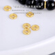 Jiaren Decoration S925 Silver Gold Plated Groove Spacer Spacer Wenwan Bracelet Chain Accessories Coconut Diy Passion Star Moon Bodhi DIY Accessories S925 Silver Gold Plated 6*1mm Groove Spacer-Single