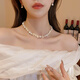 Fat Donglai Quality Irregular Pearl Pendant Rice Bead Flower Necklace Women's 2024 New Light Luxury Niche Clavicle White