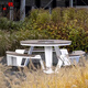 Restaurant à table ronde en plein air, café, chaise de parc de loisirs en plein air, meubles de table de hall et de chaise de l'hôtel Courtyard, chaise simple en dossier 2300 * 600 * 840