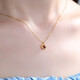Chiba Jewelry 18K Gold Freshwater Pearl Pendant Love Garnet Necklace Cute Neck Jewelry for Girlfriend’s Birthday 18K Gold Turquoise Pendant