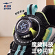 Hongxing Erke (Erke) Chaussures pour enfants, chaussures décontractées pour garçons et filles, bouton de bouton de bouton pour enfants 25 nouveaux produits printemps, noir / argent vif 33