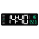 Love Makeup (Lioele) Love Makeup de 16 pulgadas Función de pantalla grande Pantalla Reloj Nordic Digital Reloj Compañería Simple Wall Clock LED Reloj Temperatura (13 pulgadas) 6629 Blue Light
