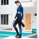 HiSEA3mm professional diving suit, surf suit, jellyfish suit, surf suit, one-piece cold-proof and warm free diving wet suit for men and women 059# black powder 3mm S