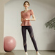 Sporn yoga clothing women's suit summer new short-sleeved thin fitness clothing loose large size professional Pilates sports suit pink top (with chest pad) + leg shaping trousers XXL (140-160Jin Jin equals 0.5 kg)