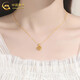 CHINA GOLD Pure Gold Fu Brand Pendant for Women Full of Blessings Gold Necklace Pendant Mid-Autumn Festival Gift for Lover or Girlfriend Today/Next Day Delivery Fu Brand Pendant with S925 Chain Approximately 0.2g