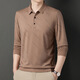 Scarecrow T-shirt à manches longues en coton à manches longues en coton à manches longues pour hommes à manches longues pour le haut de l'âge moyen et âgé de printemps 826 Bleu marine 170/110 / L (120-140jin [Jin est égal à 0,5 kg]))