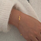 Luruo GWE Korean niche design ins style letter bracelet for women L ultra-fine light luxury socialite high-end 18k gold bracelet gold