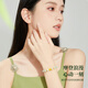 中国黄金China Gold黄金手链女足金转运珠和田玉手串生日礼物女送女友妈妈老婆纪念日 [14颗金珠]足金小蛮腰和田玉手串