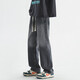 
FOG SKY jeans men's summer trendy high street straight-leg pants men's American retro loose wide-leg casual pants SS-506 black gray XL (recommended 130-155 Jin [Jin equals 0.5 kg])