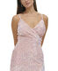 GUESS Women's Velvet Bilateral Sequin Mini Dress Blush Multi 8