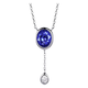 Coasze Coasze Geschenk Geschenk Tansanit Halskette 18k Gold Diamant Inlay Bunte Edelsteine Tansanit Halskette