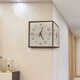 
Double-sided wall clock living room corner clock home modern simple and atmospheric solid wood clock decoration two-sided hanging watch 9195 wood pure white perpetual calendar model (movement) 12 inches