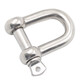 Wenstan WSX67 304 stainless steel D-shackle d-shaped lifting shackle rigging National standard marine U-shaped horseshoe-shaped hook hook lug M12 [load bearing 880 kilograms Jin [Jin equals 0.5 kilograms]]