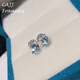 CAJJ Francois 1.40 carat aquamarine stud earrings for women, 925 silver, simple, self-worn, natural colored gemstones, aquamarine stud earrings