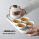 Portable travel tea set, outdoor tea cup, business trip, one pot, four cups, Bai Yanqi camping tea set, travel set