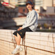 Li Ning Sports Shorts Мужские весенние и летние бег двойной логотип вышитый твердый цвет короткие спортивные штаны AKSU699