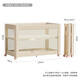 ABCMOKOO RHEA CRIB Abnehmbares Spleißen großes Bett Multifunktionsmultifunktionsfaltung Neugeborenes Baby Bed-Earl Luxus Gold/Packung Stil
