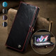 Helmseil Samsung Zfol3 Mobiltelefonhülle Volleinkleber Faltklammern Flip Leder Hülle Galaxie W22 Schutzhülle Fold3 Luxury Magnetic Card Slot Wallet Samsung Z Fold3 /W22 5G Noble Schwarz