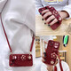 Youzi Xiaomi Redmi mobile phone case crossbody coin wallet simple women's card bag light luxury soft shell cute neck ins style strawberry fruit wristband silicone red new year style wine red + strawberry fruit wristband + crossbody lanyard Redmi K20 exclusive