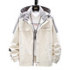 
Cotton jacket men's spring and autumn jacket men's Korean style men's clothing plus velvet sports and casual clothes men's trendy jacket 9902 khaki XL