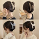 
Autumn and winter plush hair clip women's large-size hair volume big shark clip hair clip back head hair clip headgear plush clip - light khaki/11cm