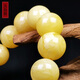 Amber style, one thing, one picture, one certificate, natural beeswax bracelet, men's amber bracelet, Russian white flower wax, flawless bracelet, 65.92g, bead diameter 21mm