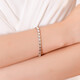 Yuan Shengfu's new PT950 high quality platinum bracelet with imitation diamonds. Fashionable women's platinum hand jewelry on sale. 6.97g. Length 15.5-17.5cm adjustable.
