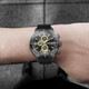 BORMAN (BORMAN) German certified watch men's fully automatic mechanical watch sports casual fashion new waterproof men's watch 3879 [2024 new] black rubber strap