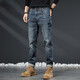 DK Jeans haut de gamme Men 2025 Spring and Automne Straight Slim pantalon lavage rétro à la tendance élastique décontractée confortable 5009 bleu 32