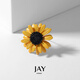 Jay sunflower brooch, female daisy corsage jewelry, birthday gift for mother, mother-in-law, elders