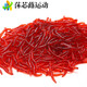Li Lang simulated earthworm bionic red worm fake bait soft bait wild fishing crucian carp bait Luya fishing soft worm nematode fishing bait 2CM red worm 20 trial packs five pairs of double hooks
