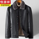 
Hengyuanxiang genuine leather jacket for men with velvet thickened fur one-piece jacket for winter new style Haining sheepskin jacket for men with black buttons 180100A