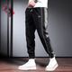 New Balance Silk Pantalones casuales Men Summer Fino Loose Drawstring Cidas de estilo coreano Fashion Fashion Harem Pants Khaki M